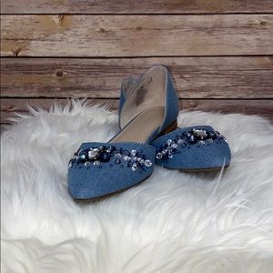 Vera Wang Jewel Denim Flats
